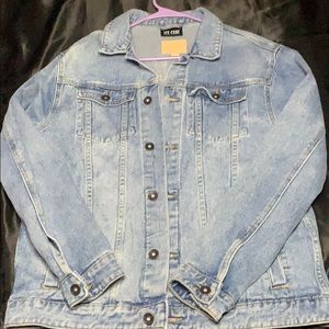Graphic Denim Jacket-Ice Cube